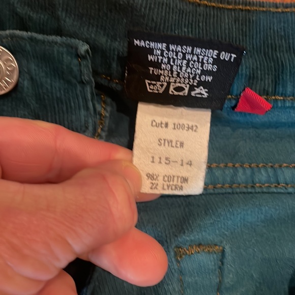 Red Engine green corduroys size 30 cropped bootcut - Picture 5 of 10